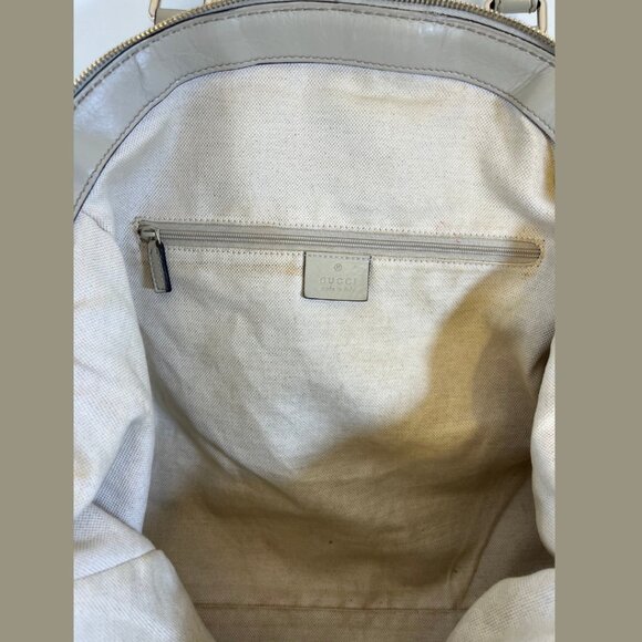 Tan Gucci GG Canvas Sukey Satchel Tote Bag - Picture 10 of 15